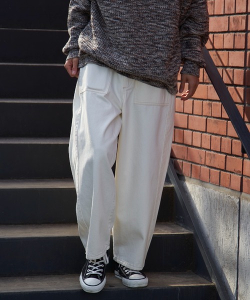 CONES BOSS（コーンズボス）の「【CONES BOSS × CIAOPANIC】ワイドバルーンデニムパンツ（デニムパンツ・レディース・オフホワイト/ブルー/ネイビー/ベージュ・SMALL/MEDIUM/LARGE）」の17枚目の写真