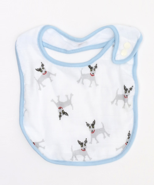 HAKKA BABY（ハッカベビー）の「[ベビー]オリジナルプリントガーゼスタイ（スタイ/よだれかけ・キッズ・ブルー/パープル/ピンク/オレンジ/イエロー/レッド/グレー/サックスブルー・FREE）」の2枚目の写真