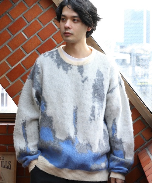 ８(eight)（エイト）の「モヘアタッチクルーニット（ニット/セーター・メンズ・ブラック/マスタード/アイボリー・LARGE/MEDIUM）」の2枚目の写真