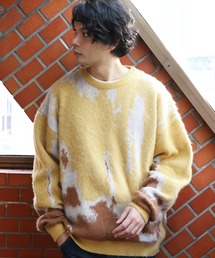 モヘアタッチクルーニット