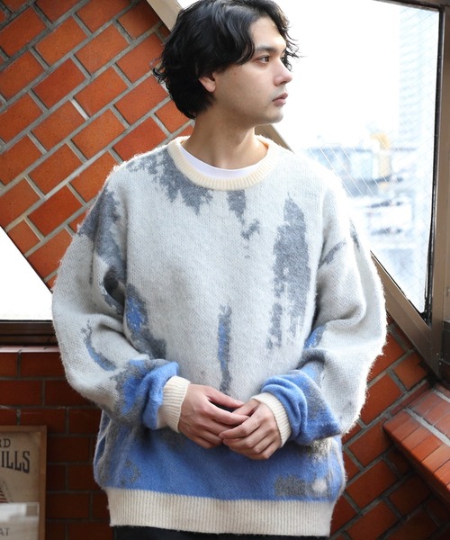 ８(eight)（エイト）の「モヘアタッチクルーニット（ニット/セーター・メンズ・ブラック/マスタード/アイボリー・LARGE/MEDIUM）」の5枚目の写真