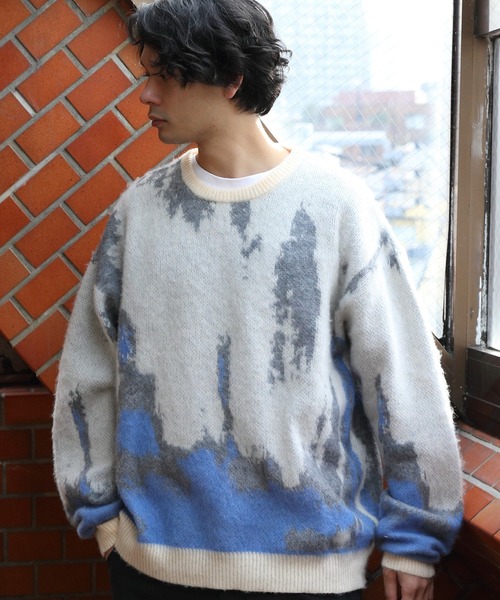 ８(eight)（エイト）の「モヘアタッチクルーニット（ニット/セーター・メンズ・ブラック/マスタード/アイボリー・LARGE/MEDIUM）」の6枚目の写真