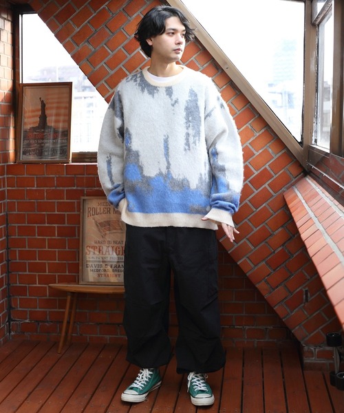 ８(eight)（エイト）の「モヘアタッチクルーニット（ニット/セーター・メンズ・ブラック/マスタード/アイボリー・LARGE/MEDIUM）」の7枚目の写真