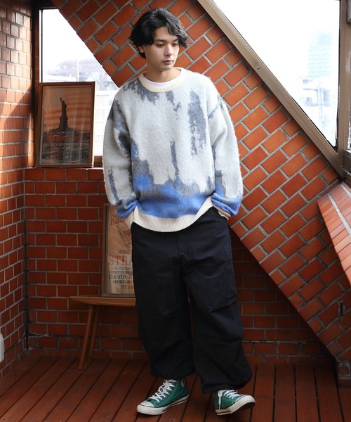 ８(eight)（エイト）の「モヘアタッチクルーニット（ニット/セーター・メンズ・ブラック/マスタード/アイボリー・LARGE/MEDIUM）」の8枚目の写真
