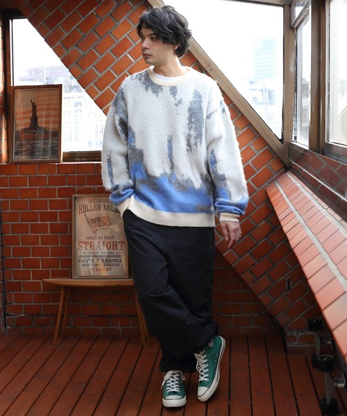 ８(eight)（エイト）の「モヘアタッチクルーニット（ニット/セーター・メンズ・ブラック/マスタード/アイボリー・LARGE/MEDIUM）」の9枚目の写真