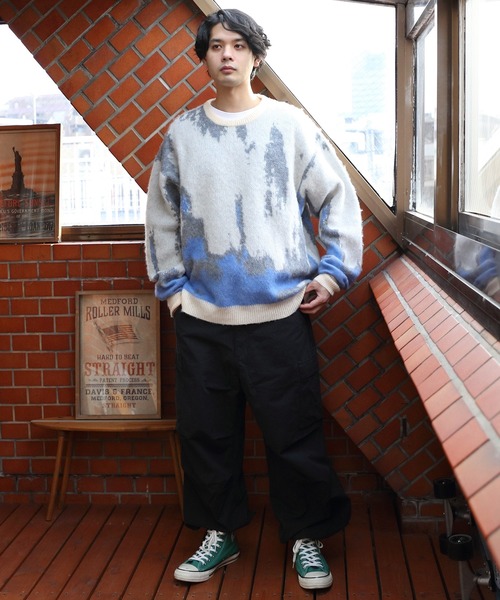 ８(eight)（エイト）の「モヘアタッチクルーニット（ニット/セーター・メンズ・ブラック/マスタード/アイボリー・LARGE/MEDIUM）」の10枚目の写真