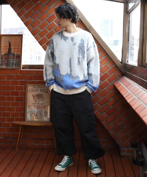 ８(eight)（エイト）の「モヘアタッチクルーニット（ニット/セーター・メンズ・ブラック/マスタード/アイボリー・LARGE/MEDIUM）」の11枚目の写真