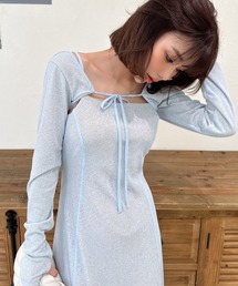 EIMY ISTOIRE | ダブルレイヤーバックチェーンセットワンピ(ワンピース)