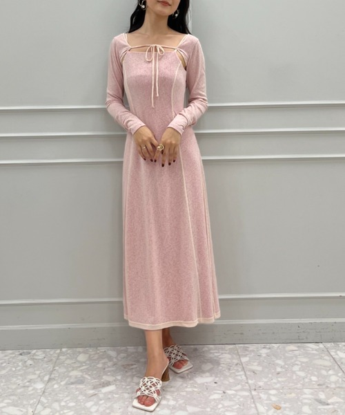 EIMY ISTOIRE(エイミーイストワール)の「ダブルレイヤーバックチェーンセットワンピ(ワンピース・レディース・ピンク/ホワイト/グリーン/ライトグリーン/サックスブルー/ブラック・FREE)」の19枚目の写真