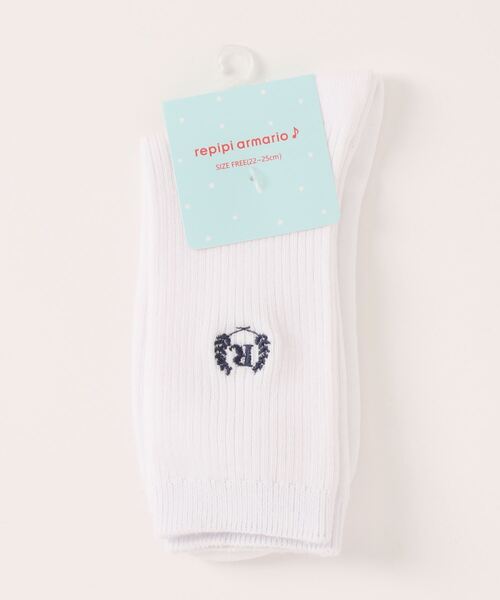 repipi armario（レピピ アルマリオ）の「【repipi armario / レピピアルマリオ】スクールソックス 18cm丈（ソックス/靴下・キッズ・ホワイト/ブラック/ネイビー・FREE）」の6枚目の写真