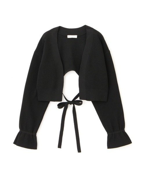 FREE'S MART（フリーズマート）の「◆バックリボンニットボレロ（カーディガン/ボレロ・レディース・ホワイト/ブラック/グリーン・FREE）」の2枚目の写真