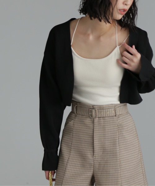 FREE'S MART（フリーズマート）の「◆バックリボンニットボレロ（カーディガン/ボレロ・レディース・ホワイト/ブラック/グリーン・FREE）」の12枚目の写真