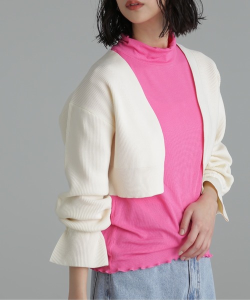 FREE'S MART（フリーズマート）の「◆バックリボンニットボレロ（カーディガン/ボレロ・レディース・ホワイト/ブラック/グリーン・FREE）」の15枚目の写真