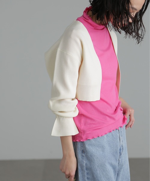 FREE'S MART（フリーズマート）の「◆バックリボンニットボレロ（カーディガン/ボレロ・レディース・ホワイト/ブラック/グリーン・FREE）」の21枚目の写真