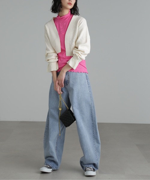 FREE'S MART（フリーズマート）の「◆バックリボンニットボレロ（カーディガン/ボレロ・レディース・ホワイト/ブラック/グリーン・FREE）」の13枚目の写真