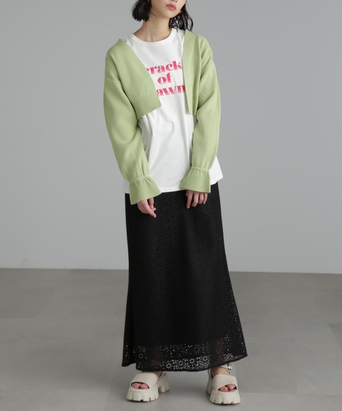 FREE'S MART（フリーズマート）の「◆バックリボンニットボレロ（カーディガン/ボレロ・レディース・ホワイト/ブラック/グリーン・FREE）」の16枚目の写真