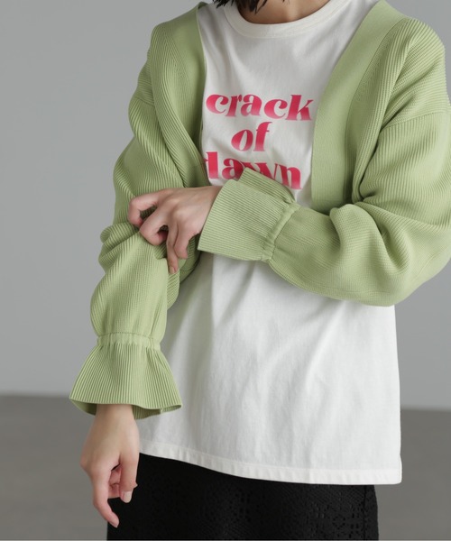 FREE'S MART（フリーズマート）の「◆バックリボンニットボレロ（カーディガン/ボレロ・レディース・ホワイト/ブラック/グリーン・FREE）」の14枚目の写真