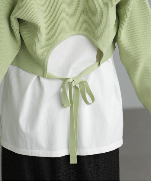 FREE'S MART（フリーズマート）の「◆バックリボンニットボレロ（カーディガン/ボレロ・レディース・ホワイト/ブラック/グリーン・FREE）」の22枚目の写真