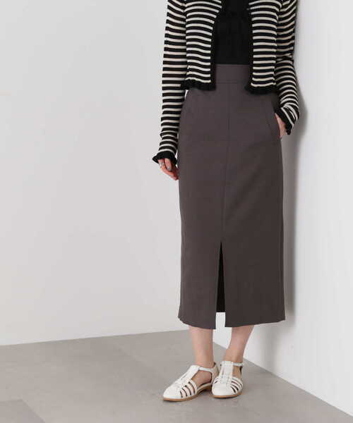 N.（N. Natural Beauty Basic）（エヌエヌナチュラルビューティーベーシック）の「【S Size Line】◆麻混タイトスカート（スカート・レディース・チャコール/ナチュラル/オレンジ・SMALL/MEDIUM）」の21枚目の写真