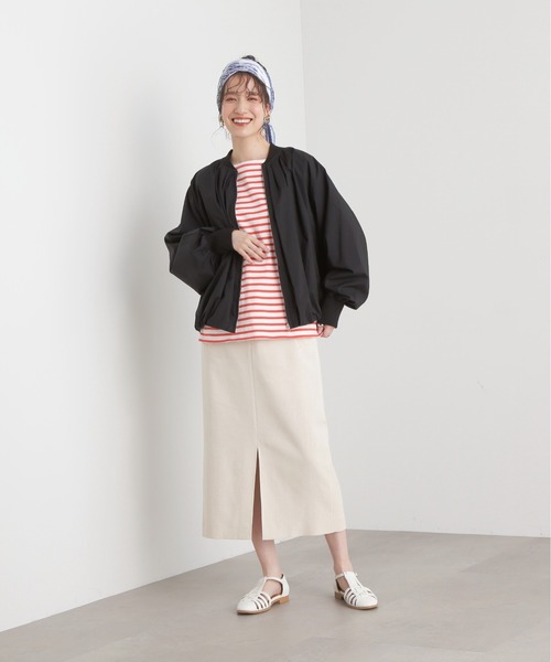 N.（N. Natural Beauty Basic）（エヌエヌナチュラルビューティーベーシック）の「【S Size Line】◆麻混タイトスカート（スカート・レディース・チャコール/ナチュラル/オレンジ・SMALL/MEDIUM）」の15枚目の写真