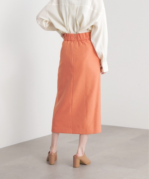 N.（N. Natural Beauty Basic）（エヌエヌナチュラルビューティーベーシック）の「【S Size Line】◆麻混タイトスカート（スカート・レディース・チャコール/ナチュラル/オレンジ・SMALL/MEDIUM）」の6枚目の写真