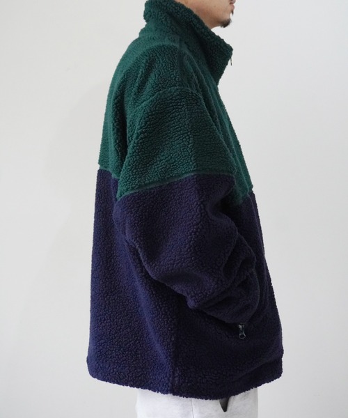 セール】【 Port / ポート 】 2トーン ボア ZIP UP ジャケット