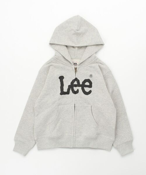 Lee（リー）の「Lee/リー キッズ　30/10裏毛ロゴ入りZIPパーカー（パーカー・キッズ・グレー/ブラック・150/130/140）」の15枚目の写真