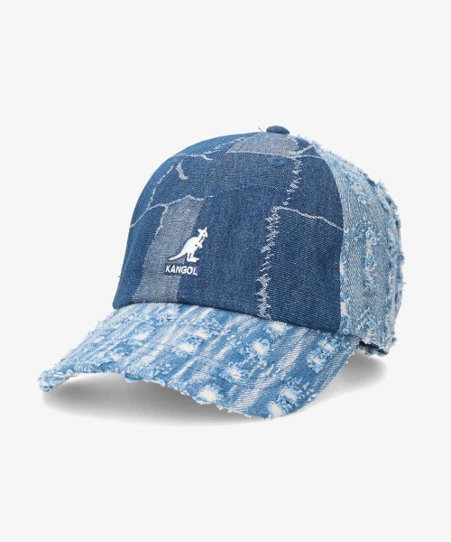 KANGOL(カンゴール)の「KANGOL DENIM MASHUP BASEBALL(キャップ・メンズ・ネイビー・ONE SIZE)」の1枚目の写真