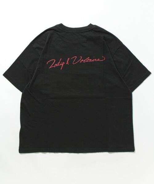 ZADIG&VOLTAIRE（ザディグ　エ　ヴォルテール）の「BROOXS ACT FOR LOVE（Tシャツ/カットソー・レディース・ブラック・XS/S/M/L）」の2枚目の写真