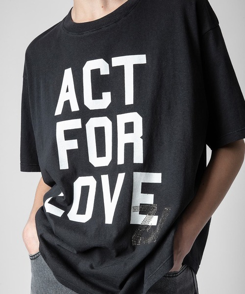 ZADIG&VOLTAIRE（ザディグ　エ　ヴォルテール）の「BROOXS ACT FOR LOVE（Tシャツ/カットソー・レディース・ブラック・XS/S/M/L）」の3枚目の写真