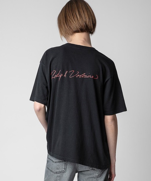 ZADIG&VOLTAIRE（ザディグ　エ　ヴォルテール）の「BROOXS ACT FOR LOVE（Tシャツ/カットソー・レディース・ブラック・XS/S/M/L）」の5枚目の写真