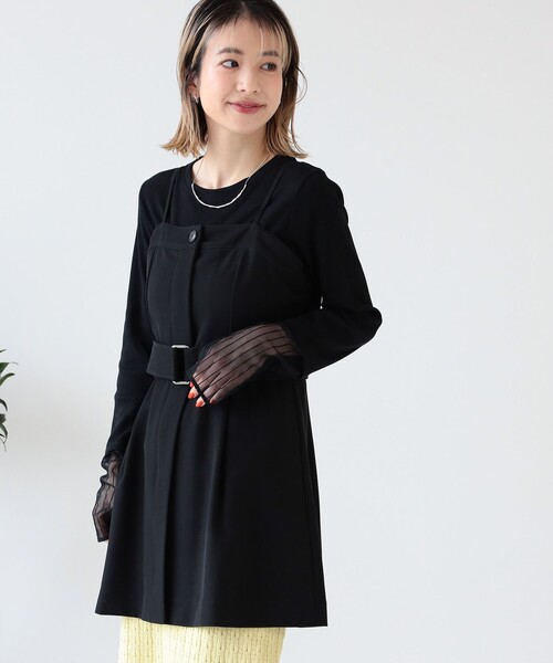 Ray BEAMS（レイビームス）の「Ray BEAMS / ベルテッド ビスチェ（キャミソール・レディース・パープル系その他2/ブラック・0/1）」の5枚目の写真