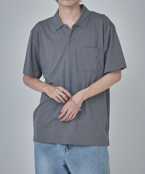 Printstar（プリントスター）の「【Printstar】mesh dry polo-shirts / メッシュドライポロシャツ UVカット ポケット付 吸水速乾 UVカット フィットネス ジム ヨガ 00330（ポロシャツ・メンズ・ブラック/ネイビー/バーガンディー/ホワイト/ロイヤルブルー/パープル/レッド/ライトイエロー/杢グレー/ライトピンク/ライトブルー/オリーブ/ライトグレー/グリーン/ダークグレー/ライトパープル/オレンジ/ミント/ピンク/ライトグリーン/ライム/イエロー系その他2/ターコイズブルー/ダークオレンジ/フューシャピンク/ライトベージュ/ライトブラック・L/S/LL/M）」の6枚目の写真