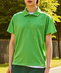 【Printstar】mesh dry polo-shirts / メッシュドライポロシャツ UVカット ポケット付 吸水速乾 UVカット フィットネス ジム ヨガ 00330