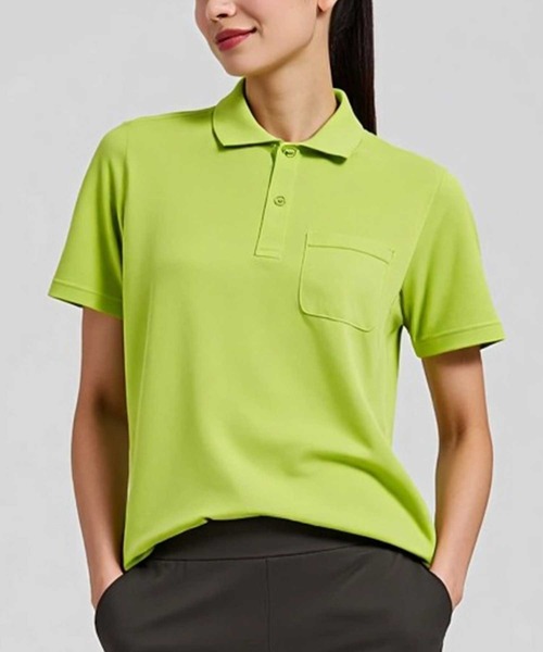 Printstar（プリントスター）の「【Printstar】mesh dry polo-shirts / メッシュドライポロシャツ UVカット ポケット付 吸水速乾 UVカット フィットネス ジム ヨガ 00330（ポロシャツ・メンズ・ブラック/ネイビー/バーガンディー/ホワイト/ロイヤルブルー/パープル/レッド/ライトイエロー/杢グレー/ライトピンク/ライトブルー/オリーブ/ライトグレー/グリーン/ダークグレー/ライトパープル/オレンジ/ミント/ピンク/ライトグリーン/ライム/イエロー系その他2/ターコイズブルー/ダークオレンジ/フューシャピンク/ライトベージュ/ライトブラック・L/S/LL/M）」の11枚目の写真