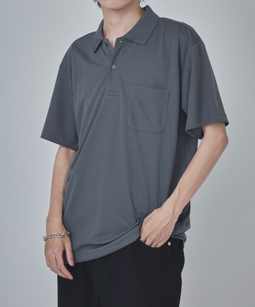 Printstar（プリントスター）の「【Printstar】mesh dry polo-shirts / メッシュドライポロシャツ UVカット ポケット付 吸水速乾 UVカット フィットネス ジム ヨガ 00330（ポロシャツ・メンズ・ブラック/ネイビー/バーガンディー/ホワイト/ロイヤルブルー/パープル/レッド/ライトイエロー/杢グレー/ライトピンク/ライトブルー/オリーブ/ライトグレー/グリーン/ダークグレー/ライトパープル/オレンジ/ミント/ピンク/ライトグリーン/ライム/イエロー系その他2/ターコイズブルー/ダークオレンジ/フューシャピンク/ライトベージュ/ライトブラック・L/S/LL/M）」の5枚目の写真