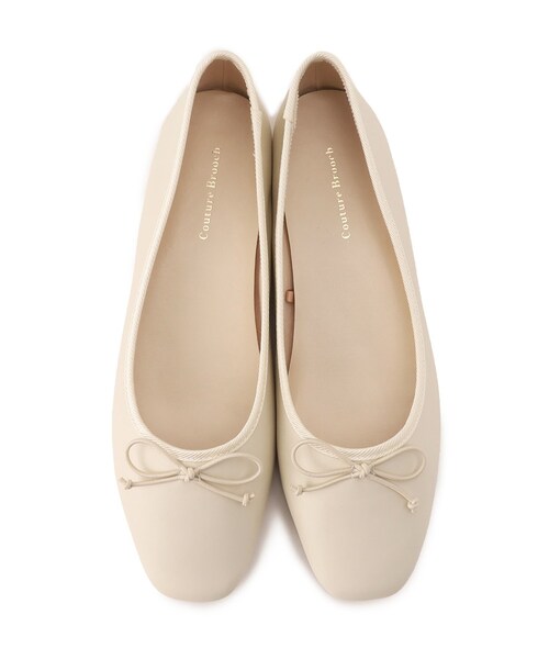 couture brooch（クチュールブローチ）の「カラーソフトバレエシューズ（パンプス・レディース・アイボリー/シルバー/ブラック・35/30/45）」の8枚目の写真