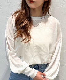 袖ボリュームシアーニット【ZOZOTOWN限定アイテム】