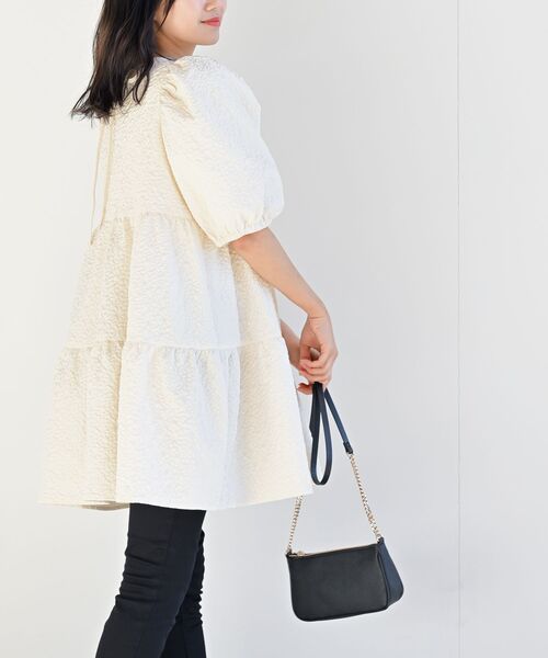 rps(アールピーエス)の「エンボスティアードチュニック(チュニック・レディース・ブラック/アイボリー・フリー)」の13枚目の写真