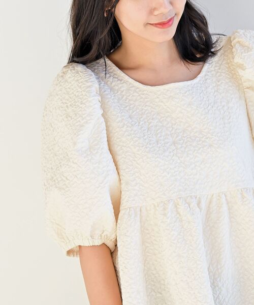 rps(アールピーエス)の「エンボスティアードチュニック(チュニック・レディース・ブラック/アイボリー・フリー)」の3枚目の写真