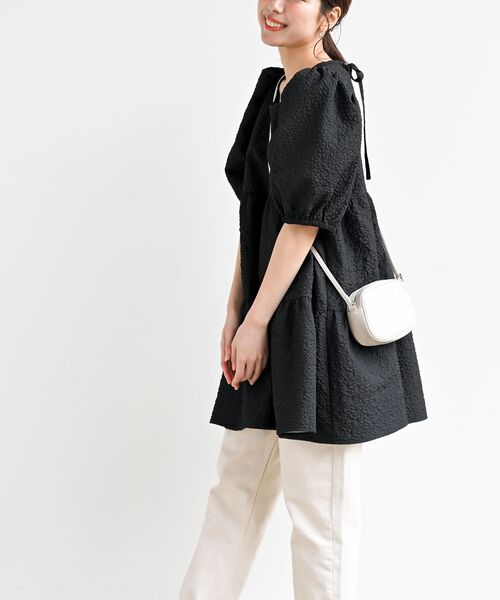 rps(アールピーエス)の「エンボスティアードチュニック(チュニック・レディース・ブラック/アイボリー・フリー)」の6枚目の写真