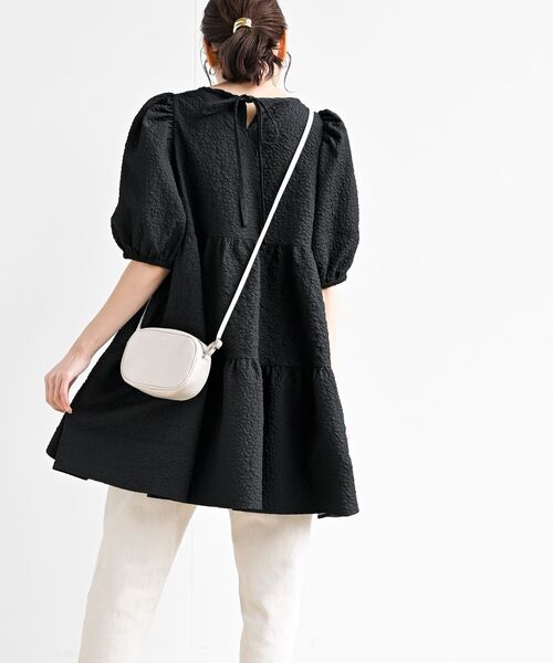 rps(アールピーエス)の「エンボスティアードチュニック(チュニック・レディース・ブラック/アイボリー・フリー)」の4枚目の写真