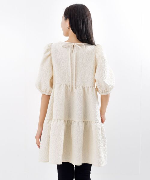 rps(アールピーエス)の「エンボスティアードチュニック(チュニック・レディース・ブラック/アイボリー・フリー)」の7枚目の写真