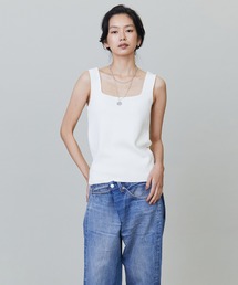 【追加入荷】スクエアネックミラノリブタンク