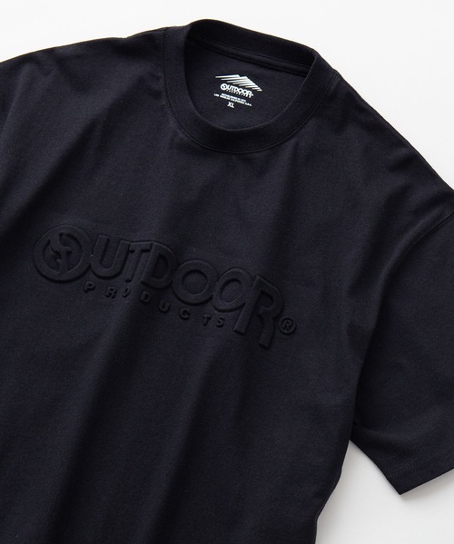 OUTDOOR PRODUCTS APPAREL(アウトドアプロダクツアパレル)の「エンボスロゴ 同色プリント ルーズシルエット ビッグシルエット Tシャツ(Tシャツ/カットソー・メンズ・ブルー系その他/ダークグリーン/ホワイト/カーキ/ワイン/ブラック/ベージュ/パープル・MEDIUM/X-LARGE/LARGE)」の1枚目の写真
