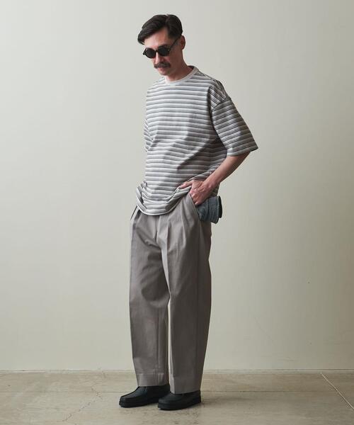 Steven Alan（スティーブンアラン）の「＜Steven Alan＞ 21//MVS BORDER CREW NECK TEE -BOLD/Tシャツ（Tシャツ/カットソー・メンズ・ホワイト/ネイビー/ライトグレー/ブラック/グレー・XL/M/S/L）」の16枚目の写真