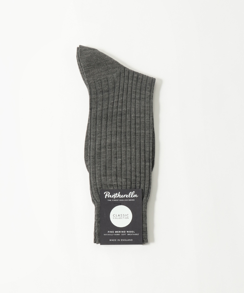 Pantherella（パンセレラ）の「【PANTHERELLA  / パンセレラ】LABURNUM メリノウールソックス（ソックス/靴下・メンズ・ライトグレー/レッド/ブルー系その他/パープル/イエロー/ブラック・FREE）」の2枚目の写真