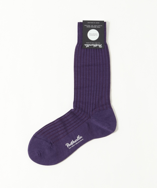 Pantherella（パンセレラ）の「【PANTHERELLA  / パンセレラ】LABURNUM メリノウールソックス（ソックス/靴下・メンズ・ライトグレー/レッド/ブルー系その他/パープル/イエロー/ブラック・FREE）」の10枚目の写真