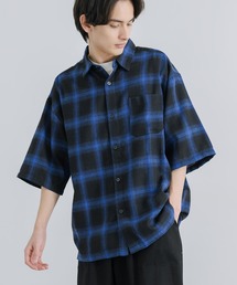 Rocky Monroe（ロッキーモンロー）の「オンブレチェック レギュラーカラー 半袖オーバーシャツ（シャツ/ブラウス）」