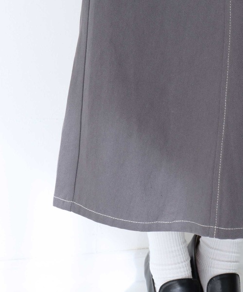 titty＆Co. PETIT by poyo（ティティーアンドコープティバイポヨ）の「【titty&Co.PETIT by poyo】ウエストベルト付きジャンパースカート（ジャンパースカート・レディース・インディゴブルー/グレー・FREE）」の12枚目の写真